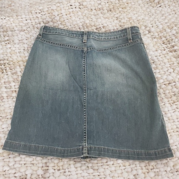 Authentic 90s GAP Jeans denim aline midi Preppy skirt - Picture 2 of 5
